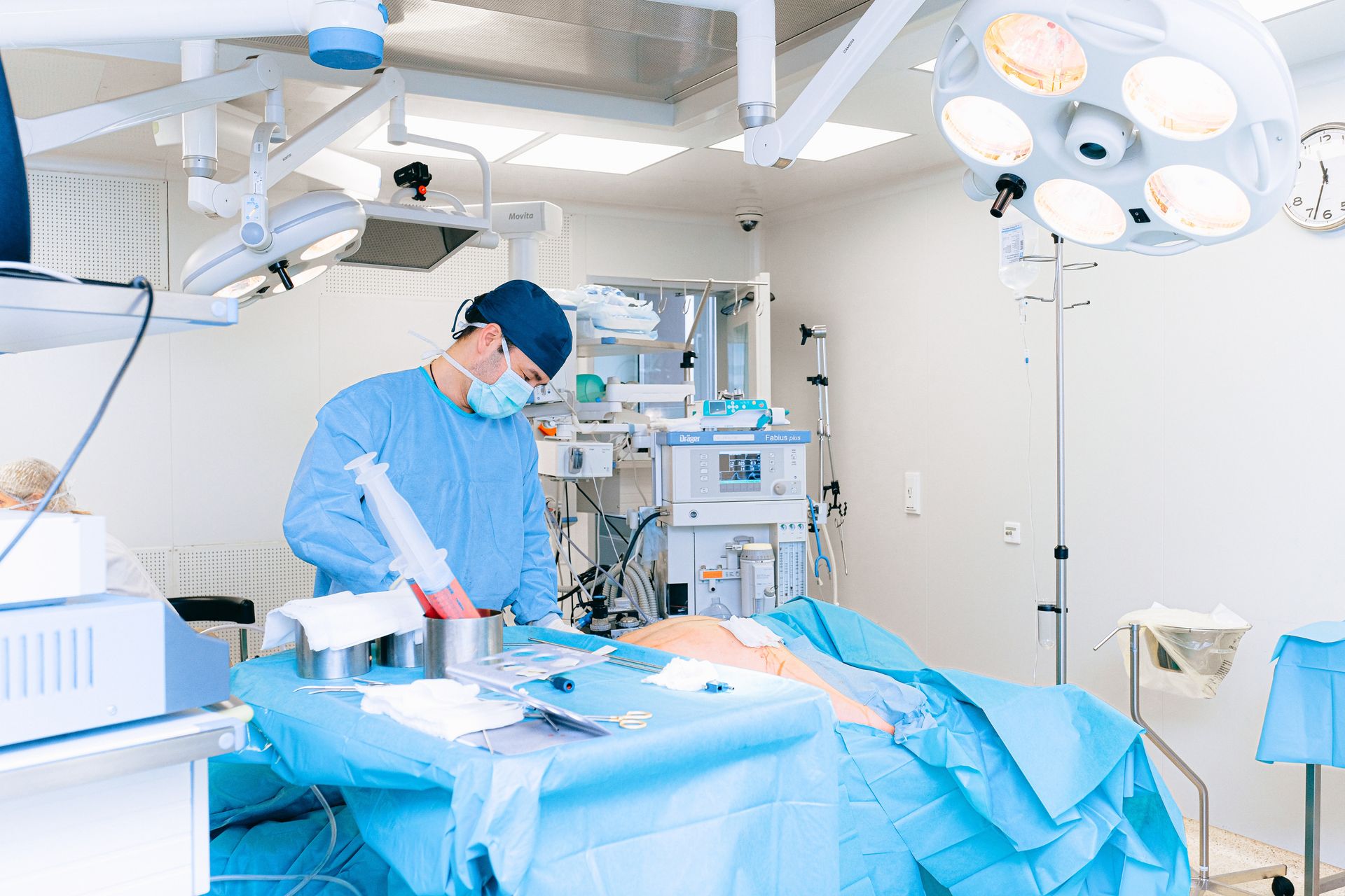 Surgeon performing a procedure
